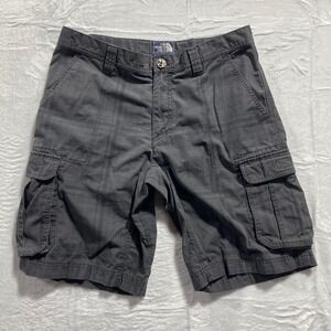 The North Face Mens Cargo Shorts Gray Ripstop Cotton Blend Size 34 Regular